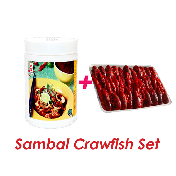 Sambal Crawfish - Onion Sambal 1kg & Cooked Crawfish 1kg (Halal) - SGFoodMart.com SG Food Mart