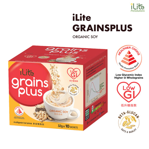 iLite Grainplus Multigrain Hot Drink Organic Soy 320gm/box - SGFoodMart.com SG Food Mart