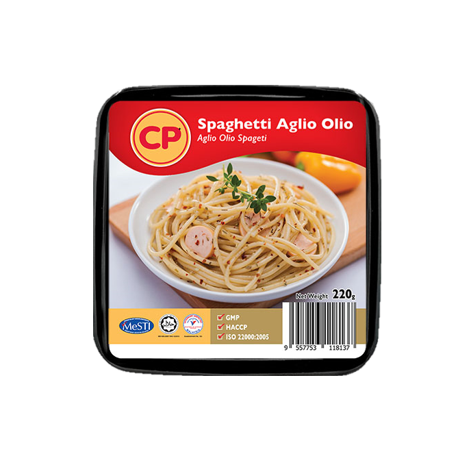 CP Aglio Olio 220gm/tray (Halal) - SGFoodMart.com SG Food Mart