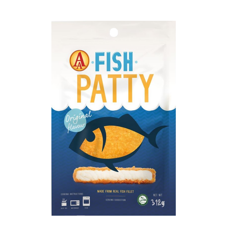 AA Fully Cooked Fish Patty 312gm/pkt (Halal) - SGFoodMart.com SG Food Mart
