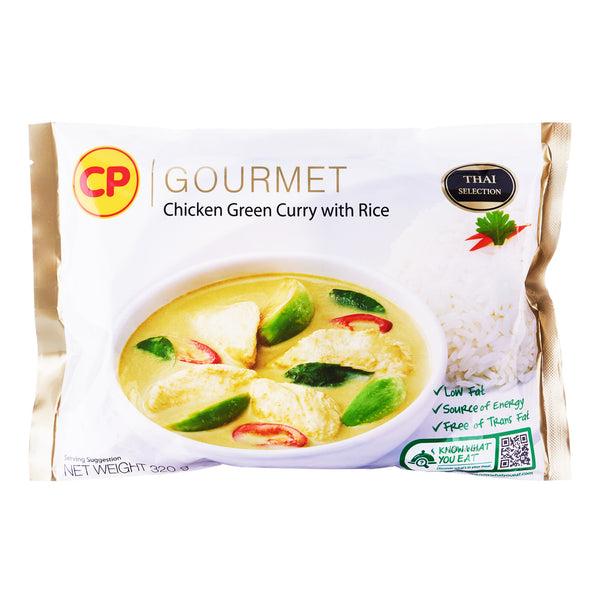 CP Green Curry Chicken with Rice 320gm/tray (Halal) - SGFoodMart.com SG Food Mart