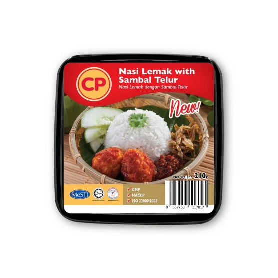 CP Nasi Lemak with Sambal Telur 210gm/tray (Halal) - SGFoodMart.com SG Food Mart