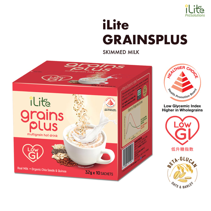iLite Grainplus Multigrain Hot Drink skimmed Milk  320gm/box - SGFoodMart.com SG Food Mart