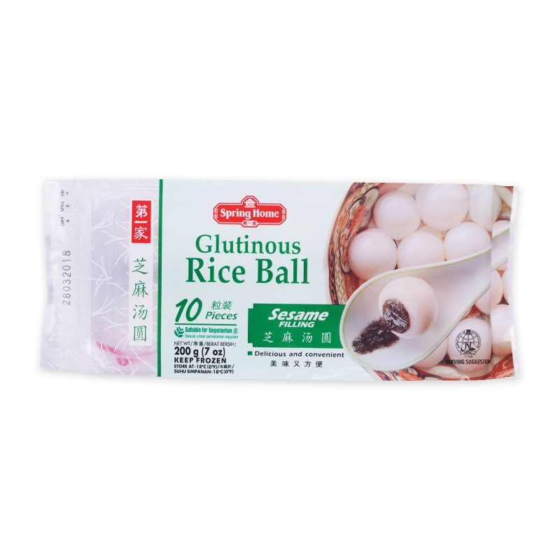 Spring Home Glutinous Rice Dumpling Black Sesame 20gm x 10pc/box (Halal)